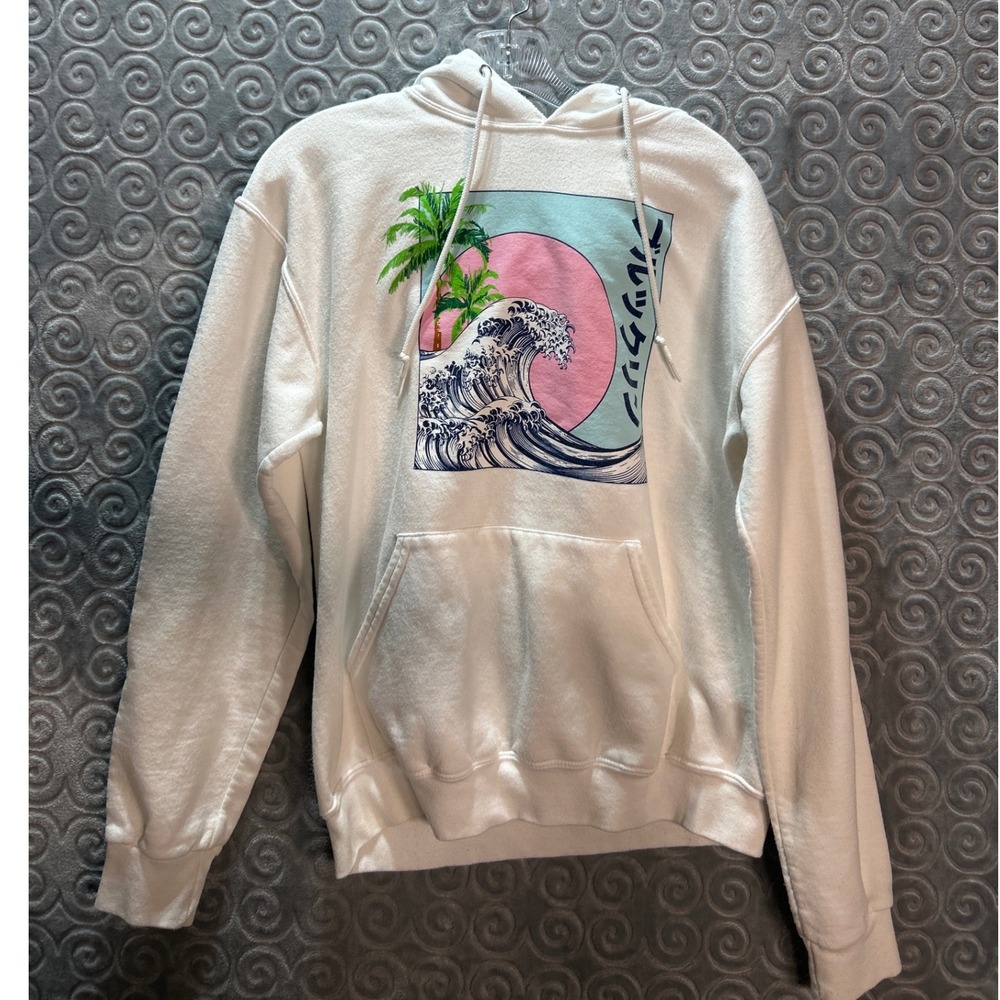 Artist Union Clothing Co Graphic Wave Palm Tree Hoodie‎ Sweatshirt Mens Womens M